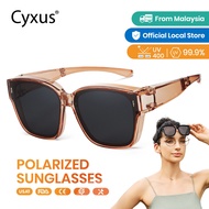 [LOCAL SELLER]Cyxus Foldable Polarized Wrapround Sunglasses Anti Glare UV 400 For Women Men P1128