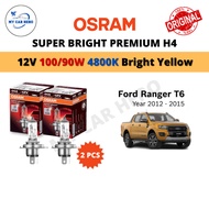 OSRAM Super Bright Premium H4 Halogen Headlamp Bulb (2pcs) 12V 100/90W for Ford Ranger (T6) (Year 20