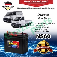 Münster Robust MF CMF NS60 | 55B24R (45AH) Car Battery Bateri Kereta Daihatsu GranMax Grand Gran Max