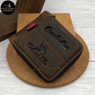 Dompet Kulit Lelaki Jeep Leather Wallet Men Zip Short Wallet Beg Duit Lelaki