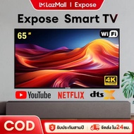 EXPOSE ทีวี 65 นิ้ว ทีวี 55 Smart tv WiFi Android 11.0 ทีวี 4K สมาร์ททีวี Youtube NETFLIX Goolgle รับประกัน 3ป 43'' Smart Tv One