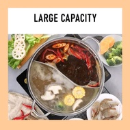 [Ready Stock] HICOOK Periuk Steamboat Stainless Steel Steamboat Hot Pot Hotpot Pot Murah 2 Flavours 
