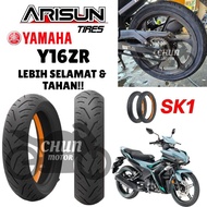 YAMAHA Y16ZR ARISUN TUBELESS TYRE 2025 TAYAR TIRE MOTORCYCLE TYRE TAHAN LASAK 90/80-17 / 120/70-17 T