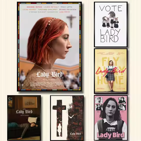 Classic Teenager Movie Lady Bird Vintage Film Poster Saoirse Ronan Wall Art pictures Canvas Painting