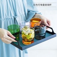Color High Borosilicate Glass Household Juice Drink Cup Stacking Cup Office Coffee Cup Glass Water C