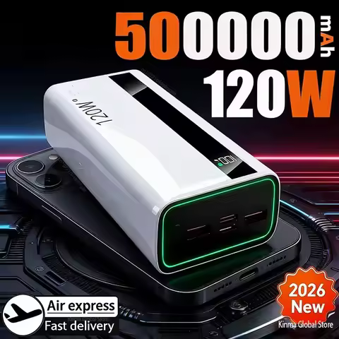 500000mAh Power Bank 120W Fast Charging Large Capacity Power Bank PD 20W Suitable For All Mobile Pho