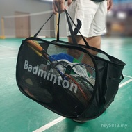 Badminton Storage Bag Foldable Storage Portable Grid Breathable Multifunctional Badminton Bag