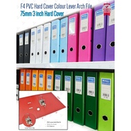EMI | UNIPLUS F4 Lever Arch File PVC Hard Cover Colour 3inch 75mm 408 | 308 F4 Ring File 3" Fail Ger