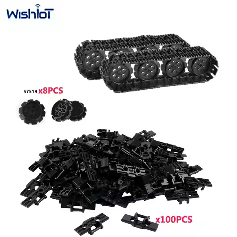 57518 Tank Links Crawler Technology Building Blocks Parts With 57519 Wheel Military Tracked Vehicle 