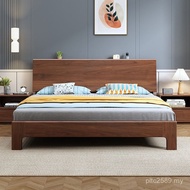 1.2m Tall Bedroom Single Baby Oversized 2.2m with Walnut Double Wooden Bed Rental Room Real 2m Bed F