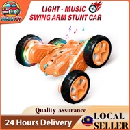 [Malaysia Stock] Double-Sided Flip Stunt Car With Cool LED Lights Music Swing Arm Drift Children's R