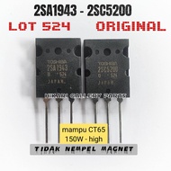 NEW!!! Toshiba 2SA1943 2SC5200 lot 524 ORI / Transistor Final A1943 C5200 lot 524 150w high / tr fin