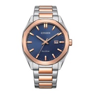 [𝐏𝐎𝐖𝐄𝐑𝐌𝐀𝐓𝐈𝐂]  Citizen Eco-Drive Dark Blue Dial Stainless Steel Gents Watch