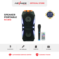 Advance KS-2612 Portable Speaker 4 inch Speaker Karaoke FREE 1 Mic Wireless