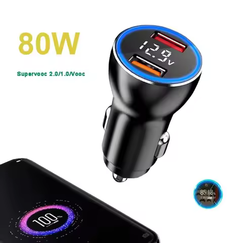 80W SUPERVOOC 2.0 + 80W SuperDart Car Fast Charger 8A Type-C Cable For OPPO Find X6 X5 X3 Pro X2 Ren