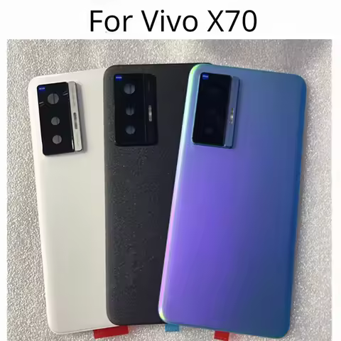 6.56" For Vivo X70 Back Battery Cover Housing Door Rear Glass Case For vivo X70 Battery Cover With F