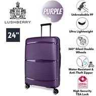Lushberry PLASMA LITE (24") Unbreakable &amp; Ultra Light PP Luggage Water Resistant Zippers Silent Twin Wheels TSA Lock