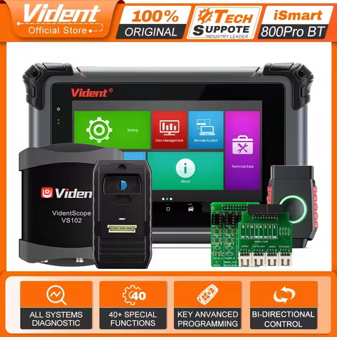 Vident iSmart800Pro BT OBD2 Car Diagnostic Tools 40 Reset Advanced IMMO Key Programmer Bi-directiona