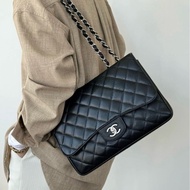 ✨Chanel 黑銀 CF jumbo 98新 經典好看🖤