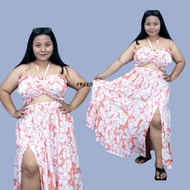 Oneset Ankin Drawstring Beach Skirt Stylish Rayon Overalls for Vacation & Casual
