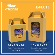 (10 Pcs) BOX EFLUTE 16x8.5x16 Box Eflute 16x8.5x23 / Dus Gable Toples Persegi Panjang 350 gram Dus T