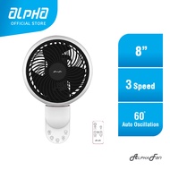 ALPHA Motto WF B31 Wall Fan with 3 Blades 3 Speed Remote (8")