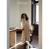 Ginger ale 2022 Tiramisu Iceland Furry Color Knitted Vest