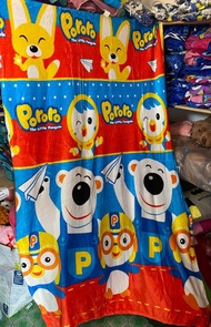 Selimut Bulu Karakter Halus Ukuran 150x190 Motif Pororo n Genk