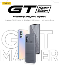 realme GT Master Edition 5G Ram8/128gbหรือ256gb(เครื่องใหม่มือ1,เครื่องศูนย์ไทย,มีประกัน)หน้าจอ 120Hz สเปคอัดแน่น เล่นเกมเพลิน กล้อง 64 ล้านพิกเซล ส่งฟรี!