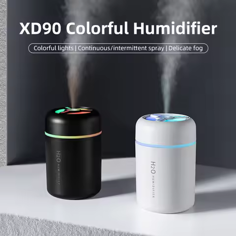 2025 New Portable Colorful Humidifier for Car Home USB Mini Air Humidifier with LED Night Light Sile