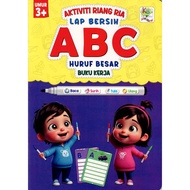 BUKU AKTIVITI KANAK-KANAK : AKTIVITI RIANG RIA LAP BERSIH ABC HURUF BESAR BUKU KERJA