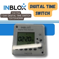 INBLOX DIGITAL TIMER SWITCH (DIN RAIL/SURFACE) THC711A 7 DAY DIGITAL TIME SWITCH 72X72X40MM