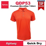 【PREMIUM】 RIGHTWAY Baju Polo Tshirt Jersey Microfiber Berkolar Lelaki Murah QDP53 SCARLET RED