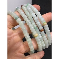 D8999 Collectibles Natural Burmese Jade Raw Ore A Goods Ice Abacus Beads Bracelet