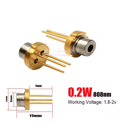 0.2W Metal 808nm LED 200mW Infrared IR Laser Diode LD TO-18 / 5.6mm light-emitting diode DIP