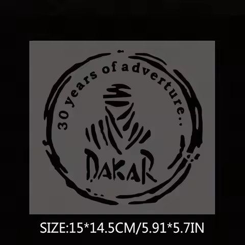 1PC Dakar Rally Themed Sticker Vinyl Decal for Cars & Motorcycles, Perfect Exterior Decor for Rally