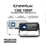Cheerlux C6B Wifi Projector 1500 Lumens Bluetooth Led Projector