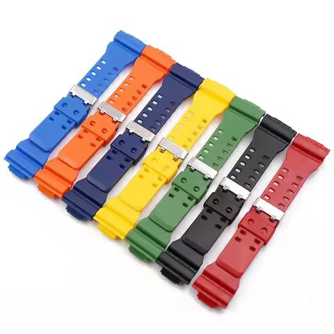 Multi Color Resin Strap for G-SHOCK GA-110GB GA-100 GD120 GA400 GA-700 Steel Buckle on PU Strap for 
