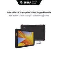 Zebra ET45 8" Enterprise Tablet Rugged Bundle (8", WiFi & Cellular + D Clips + Exoskeleton Rugged Bo