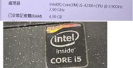 二手MSI GE60 MS-16GF CPU:I5/DDR4G/SSD120G(測試可以開機但狀況如圖當銷帳零件機)