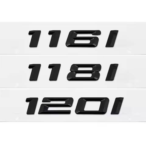 For BMW 1 Series 118 116i 118i 120i Emblem X1 F10 E70 GT Auto Tail Sticker Plastic Number Letter Bad