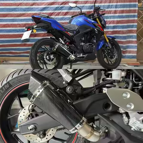 51mm Motorcycle For Haojue DR160 Exhaust Muffler Yoshimura FZ1 R6 R15 R3 ZX6R ZX10R Z900 1000 CBR100