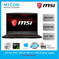 MSI Thin GF63 10SCXR-400 15.6" FHD Gaming Laptop ( I7-10750H, 8GB, 512GB SSD, GTX1650 Max-Q 4GB, W10