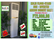 🎉 BRAND NEW KOL.IN 4.0 HP - 3.0 TR FLOOR - STAND NON-INVERTER TYPE AIRCON UNIT R410 BER-MONTHS PROMO