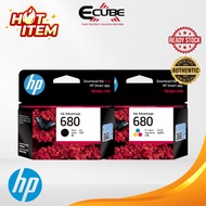 [ORIGINAL] HP 680 BLACK INK CARTRIDGE F6V27AA/ COLOR INK CARTRIDGE F6V26AA