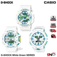 Casio G-Shock GA-110WG GA-400WG GA-500WG White & Light Blue Summer Series Analog Digital Resin Band 