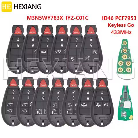 HE Keyless Go ID46 433MHz Car Remote Key 1YZ-C01C M3N5WY783X For Jeep Grand Cherokee Dodge Caravan C