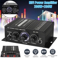 [woyao2] Mini Audio 2-Channel Stereo Power Amplifier Portable Sound Amplifier AUX Input Speaker Amp 