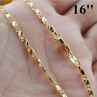 1Pc 18K Gold Filledสร้อยคอแฟชั่น18Kเครื่องประดับทองเต็มGoldenโซ่DIYสร้อยคอ16-30นิ้ว