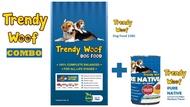DVS Approved -TRENDY WOOF DOG FOOD 15KG / TRENDY WOOF DOG FOOD COMBO SET / Makanan Anjing Kering TRE